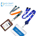 Free sample custom make your own logo printing primary school neck strap lanyard with id card holder